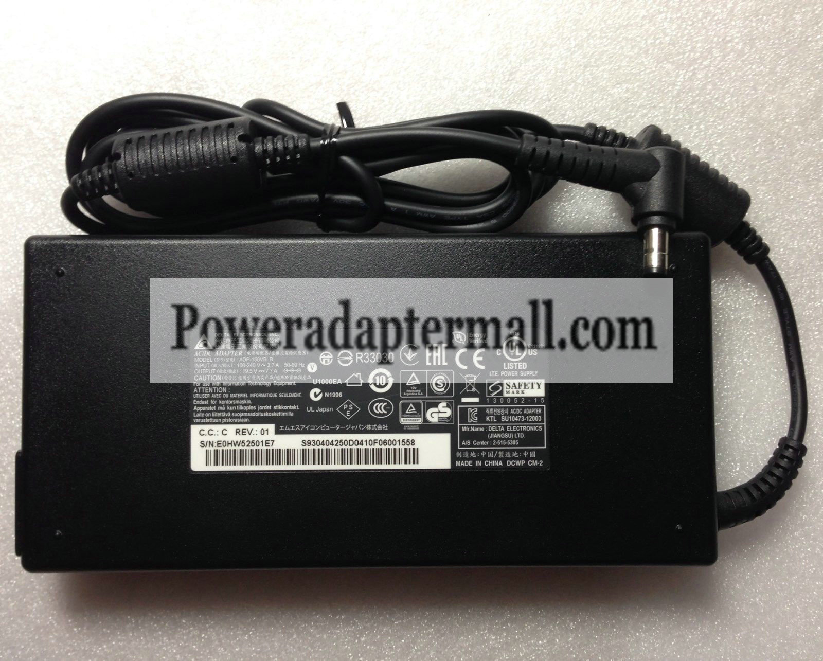 Delta ADP-150VB B 150W AC Power Adapter for MSI GS70 2PE GTX870M